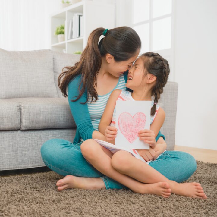 Edmonton mom and child enjoying recurring house cleaning services